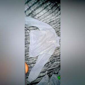 h&m grey half cropped sip up